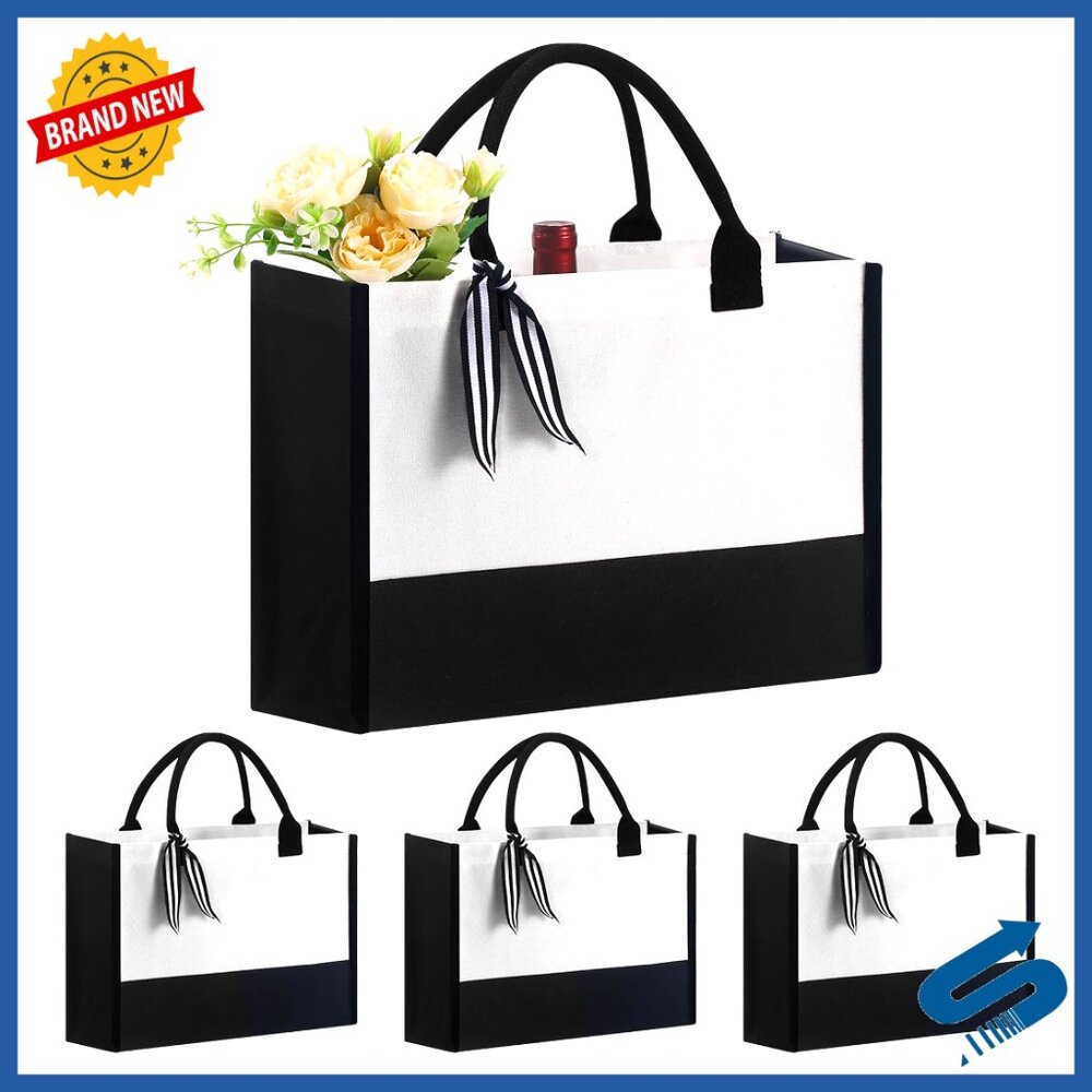 Classic Canvas Tote Bag Personalized Diy Heat Sublimation Wedding Beach Gift